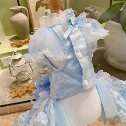 Elsa Princess Dog Dress | Formal Fairytale Dog Outfit