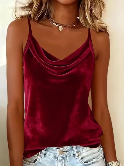 Women Solid Velour Camis Vest Women Tank Tops Female Summer Sexy Strap Basic Tops Slim Sleeveless