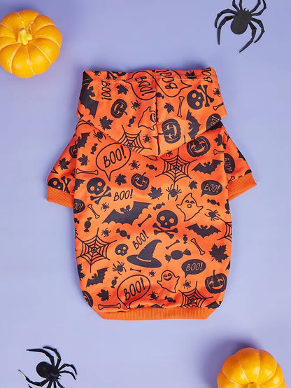 Sweat à capuche d'Halloween pour chien | Sweat à capuche effrayant pour chien