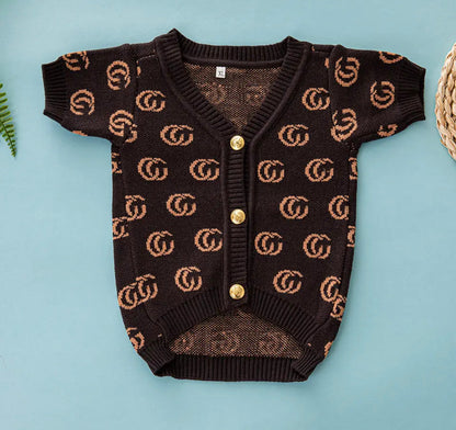 Gigi Dog Sweater Cardigan | Knit Dog Cardigan