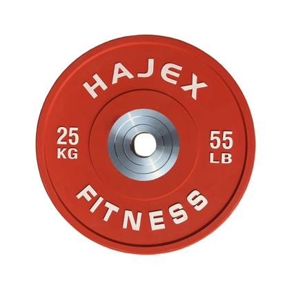 Plaques de pare-chocs HAJEX Olympic Competition Steel Hub colorées - 15, 25, 35, 45, 55 LB
