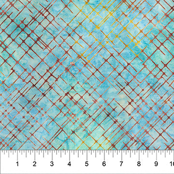 Banyan Batiks - Pétales de fleurs - Hachures bleues - 80763-61