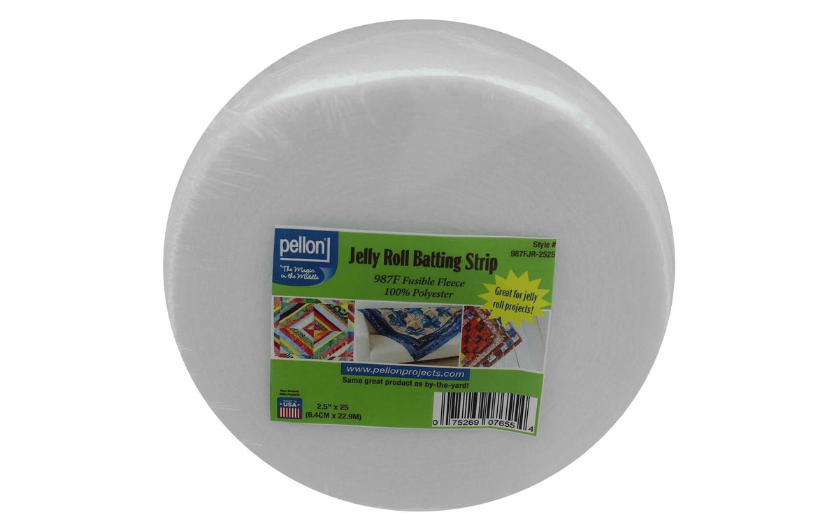 Pellon 987F Molleton thermocollant - Bande de ouate Jelly Roll 2 - 2,5"x25v