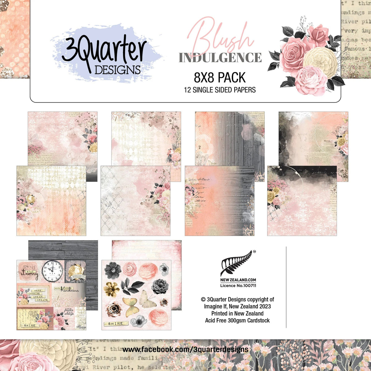 Pack de papiers Blush Indulgence 20,3 cm x 20,3 cm
