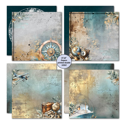 Lot de papiers 8x8 3Quarter Designs Adventures Return