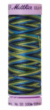 Fil de coton Mettler Silk-Finish 50wt, panaché 109vg/100m - Vue sur le lac