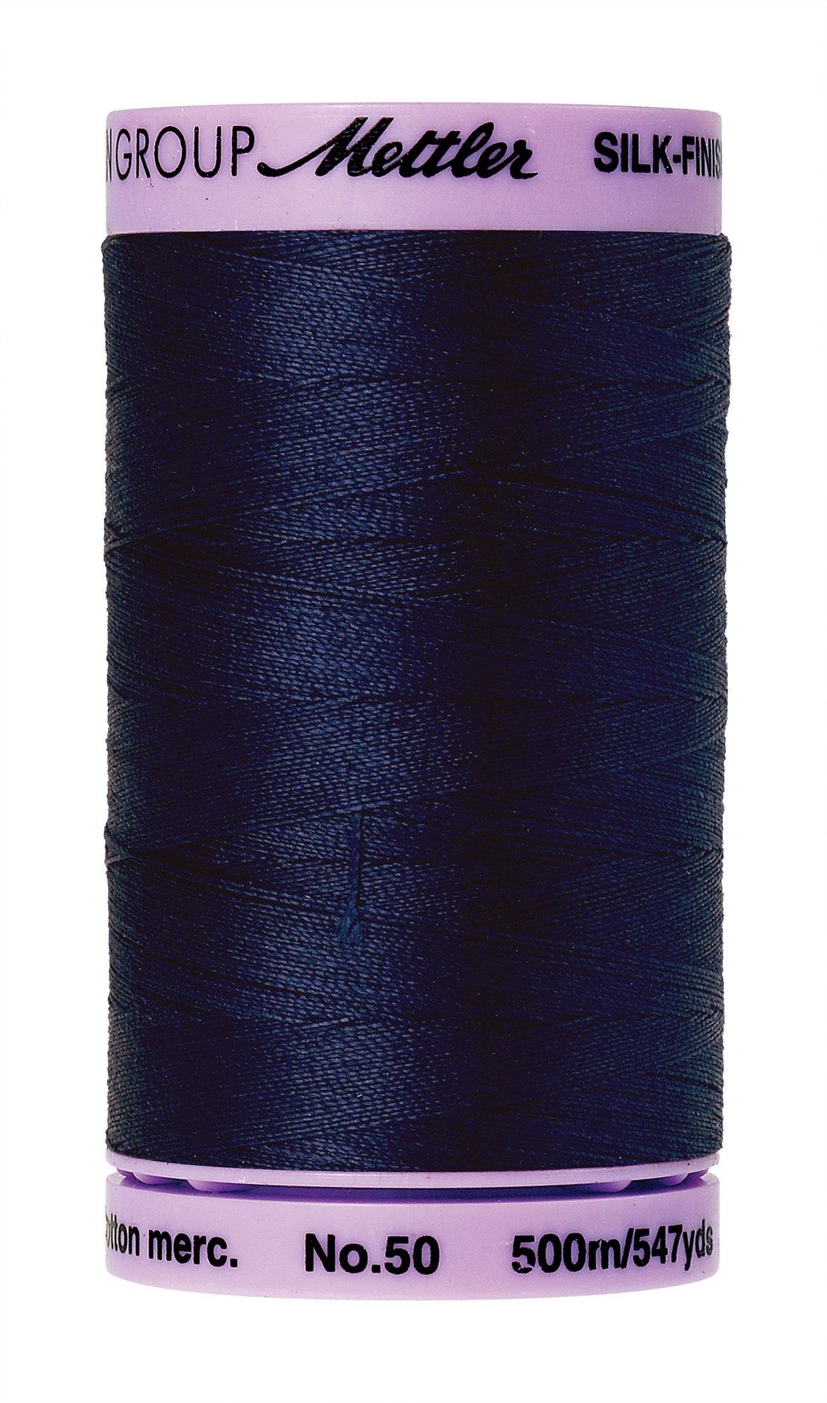 Fil de coton Mettler Silk-Finish 50wt, uni, 547 verges/500 M, Marine