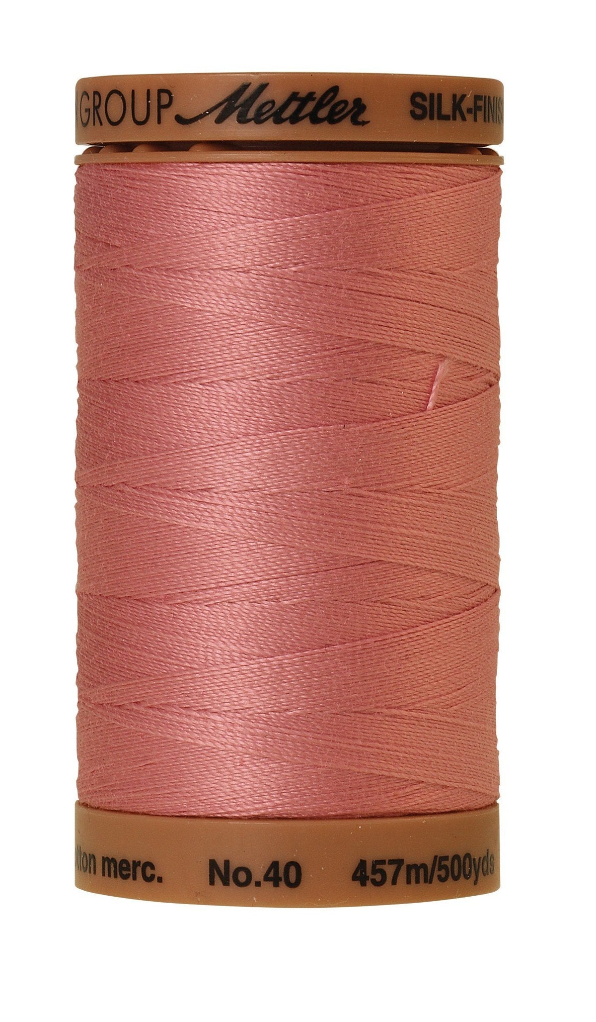 Fil de coton uni 40wt Silk-Finish Mettler 500yd/457M Quartz Rose