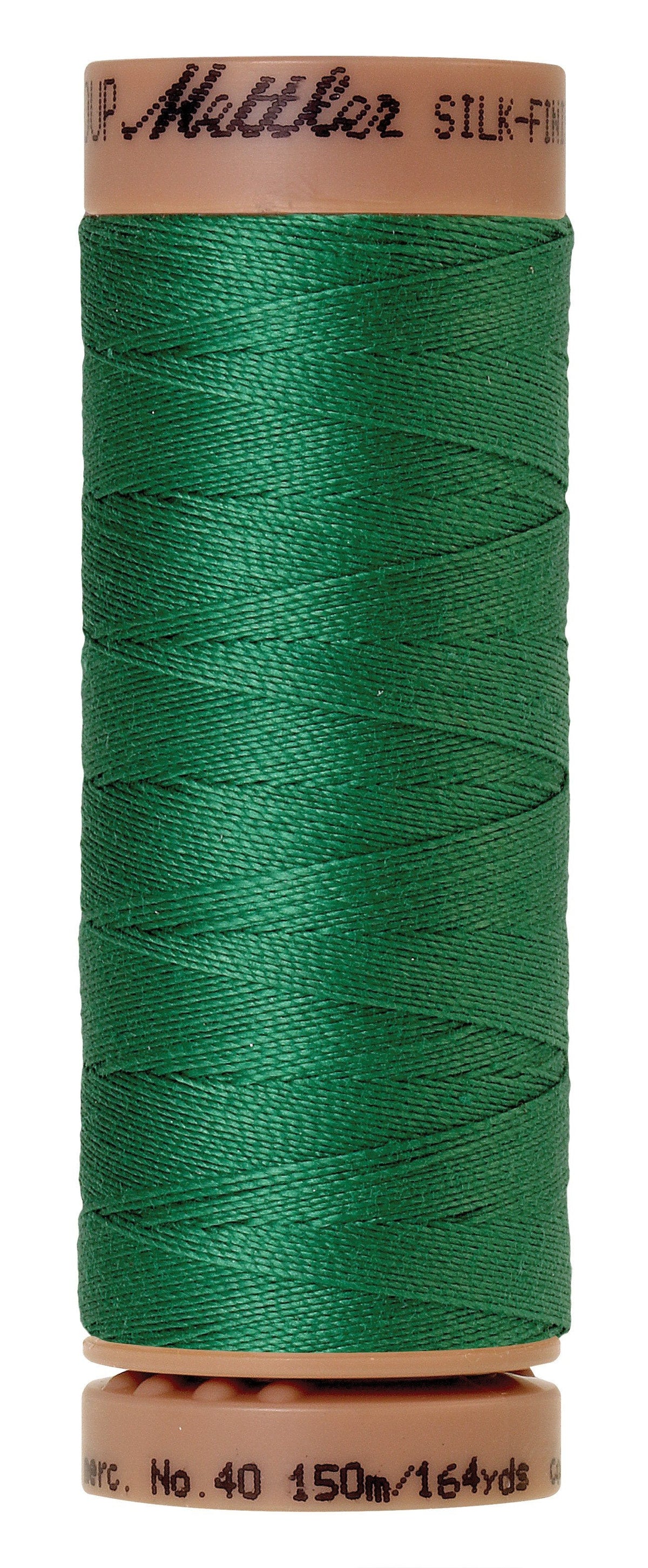 Fil de coton mercerisé Mettler Silk-Finish, 40 WT, 150 m (164 yd), couleur Kelley