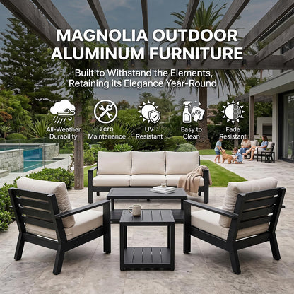 Chestnut Lux Black Aluminum Coffee Table