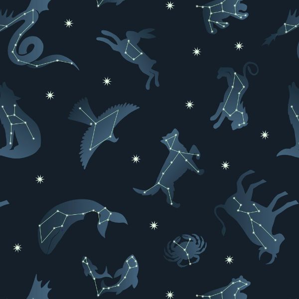 Lewis & Irene - Space Glow - Constellations sur fond noir