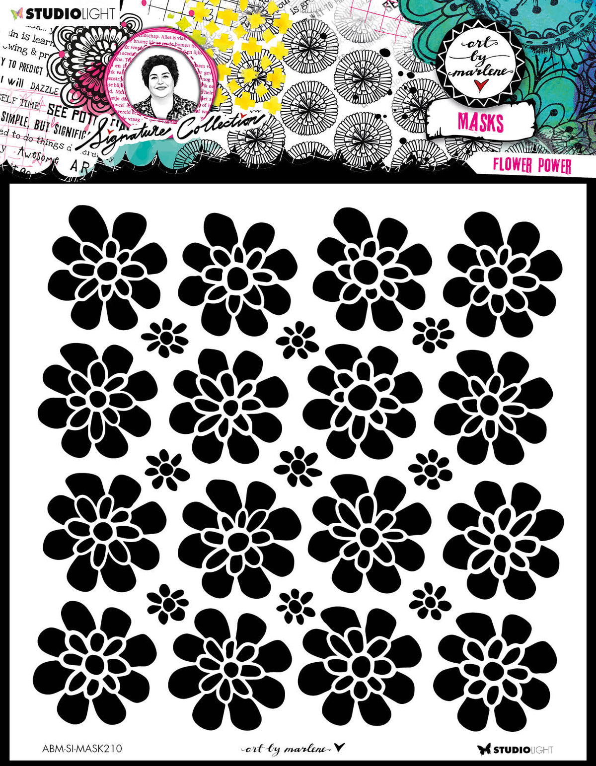 Masque ABM Flower Power Collection Signature 203.2x203.2x1mm 1 PC n°210