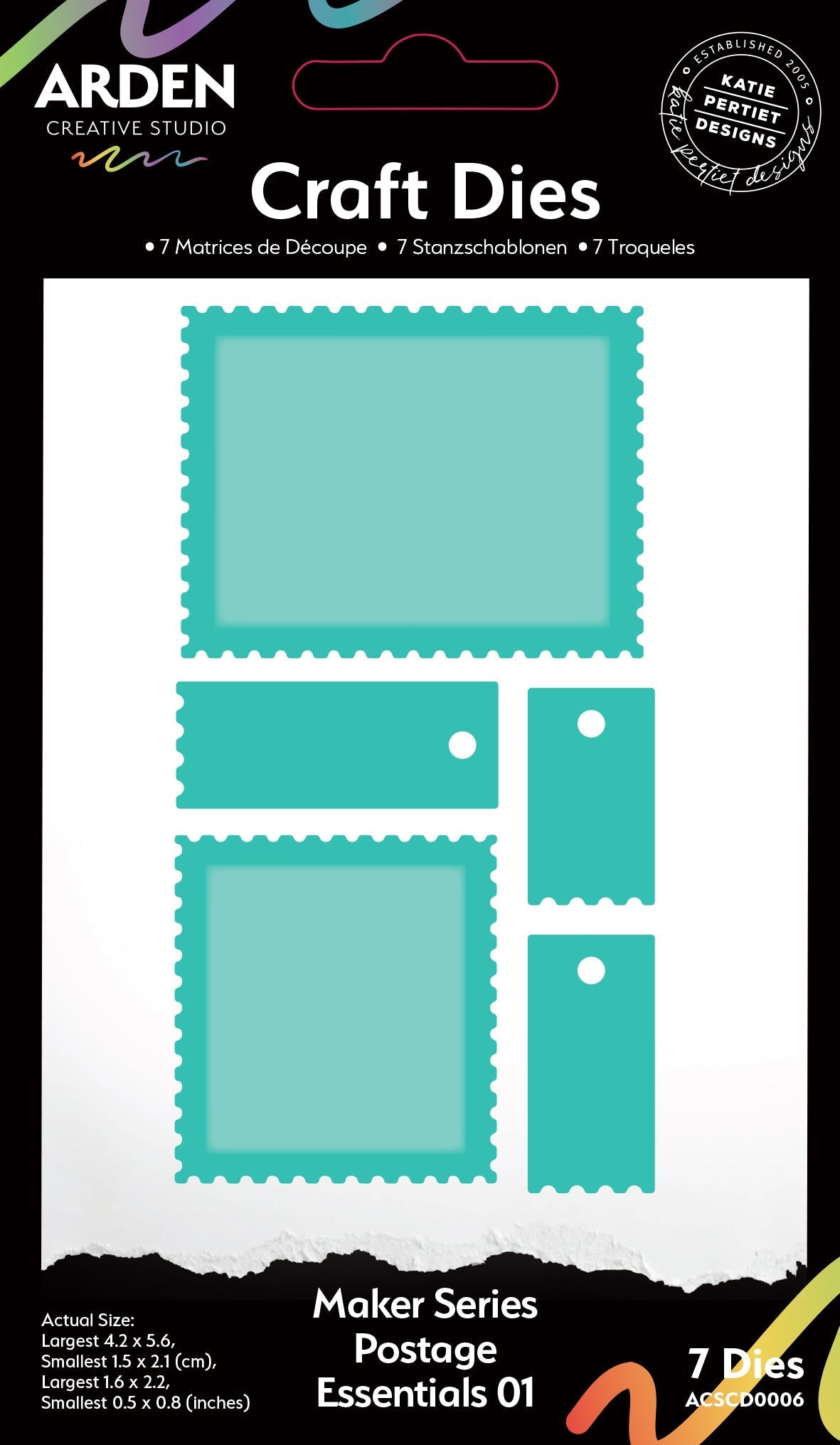 Matrice de découpe Arden Creative Studio Maker Series Postage Essentials 01
