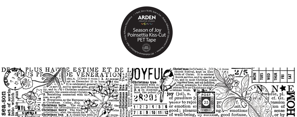 Arden Creative Studio Carnet de la Saison de Joie Ruban PET Continu