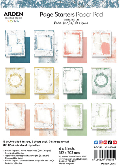 Bloc de papier Arden Creative Studio Page Starters 15,24 cm x 20,32 cm