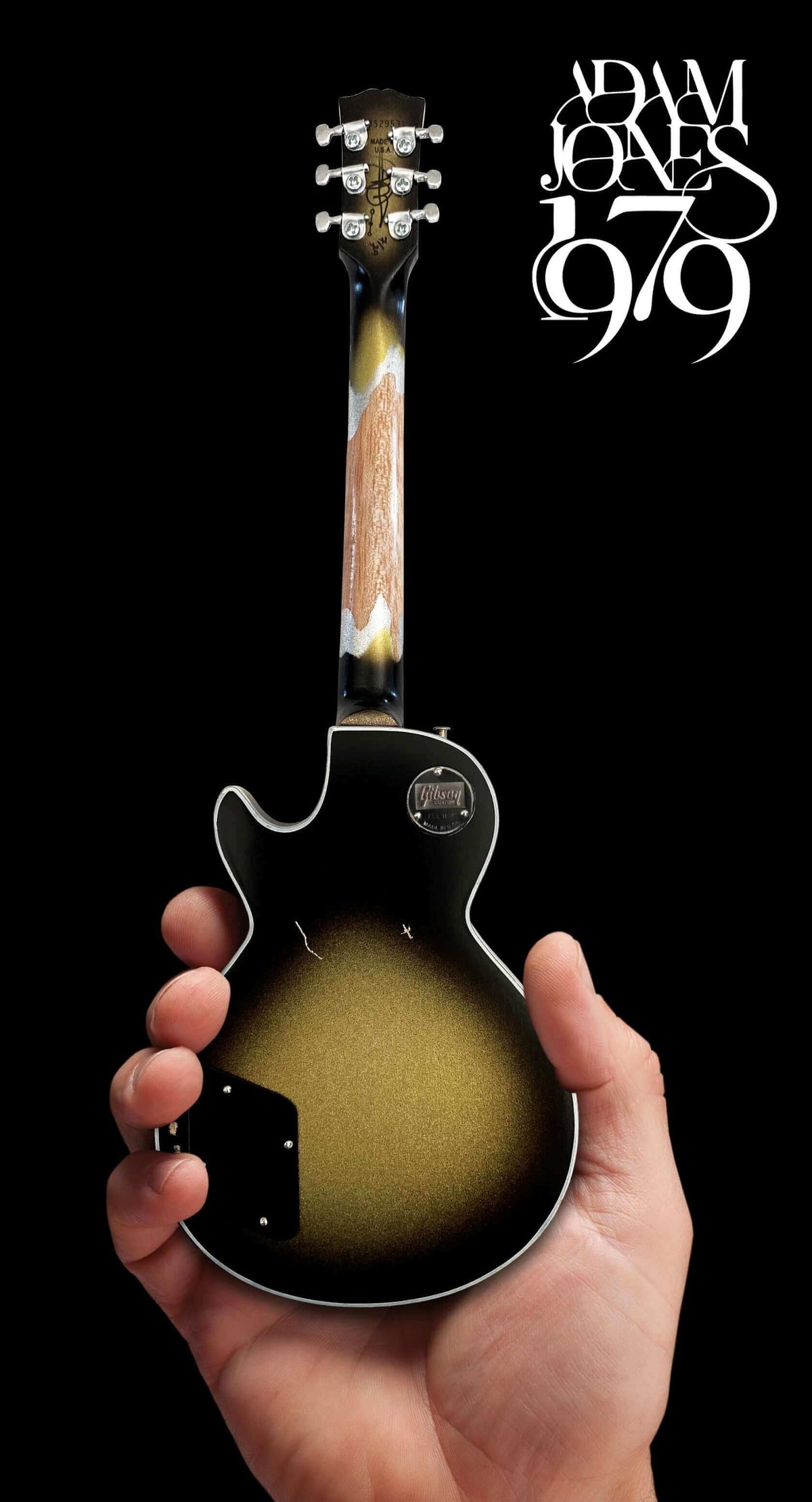 Adam Jones Les Paul Custom Antique Silverburst Miniature Guitar