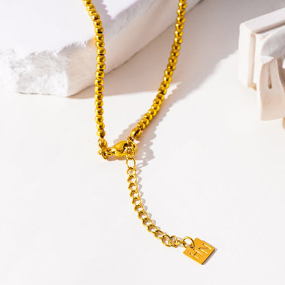 AMADIA : Le paradis retrouvé - Collier coloré avec perles dorées, pierres naturelles et perles d'eau douce