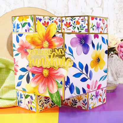 Packs de Cartes Design Adorable Scorable – Motifs Floraux Arc-en-Ciel