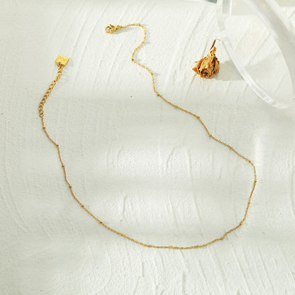 AVERY 20" Gold: Essential Daily Wear Beaded Gold Chain Necklace