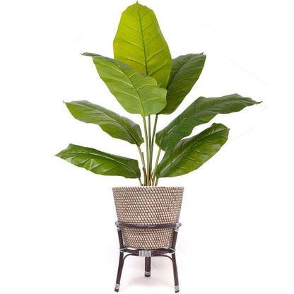 Ayu - Jardinière Bohème Sur Support En Bois