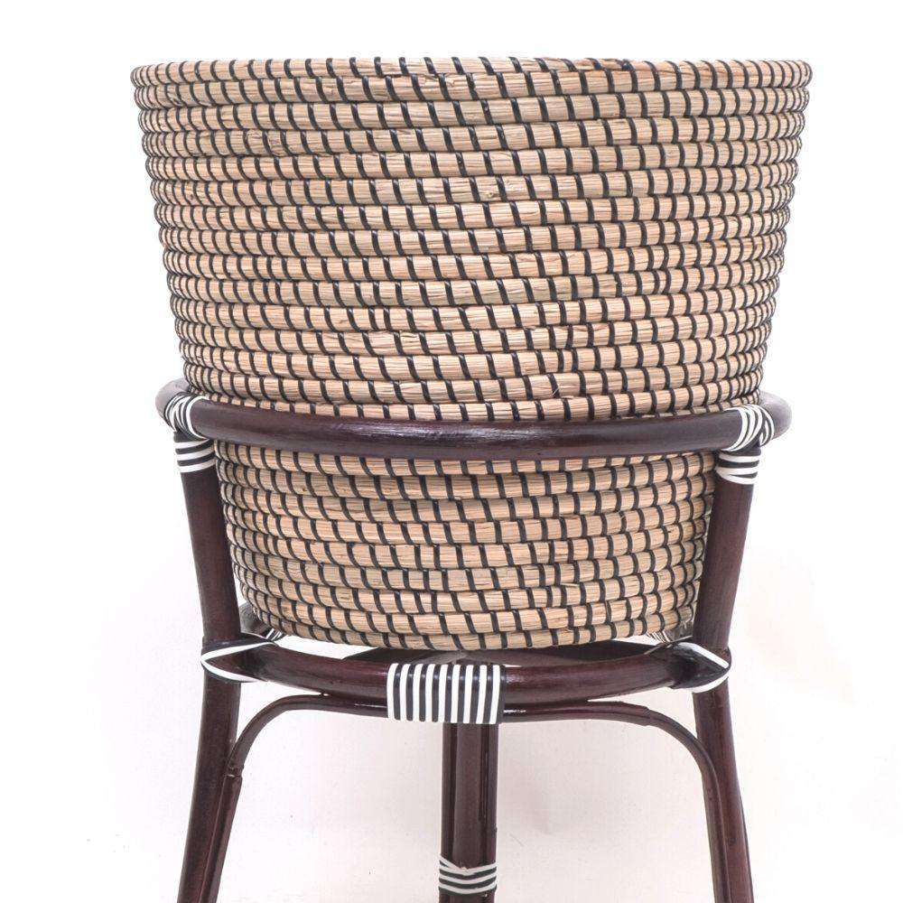 Ayu - Jardinière Bohème Sur Support En Bois