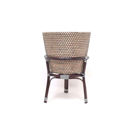 Ayu - Jardinière Bohème Sur Support En Bois