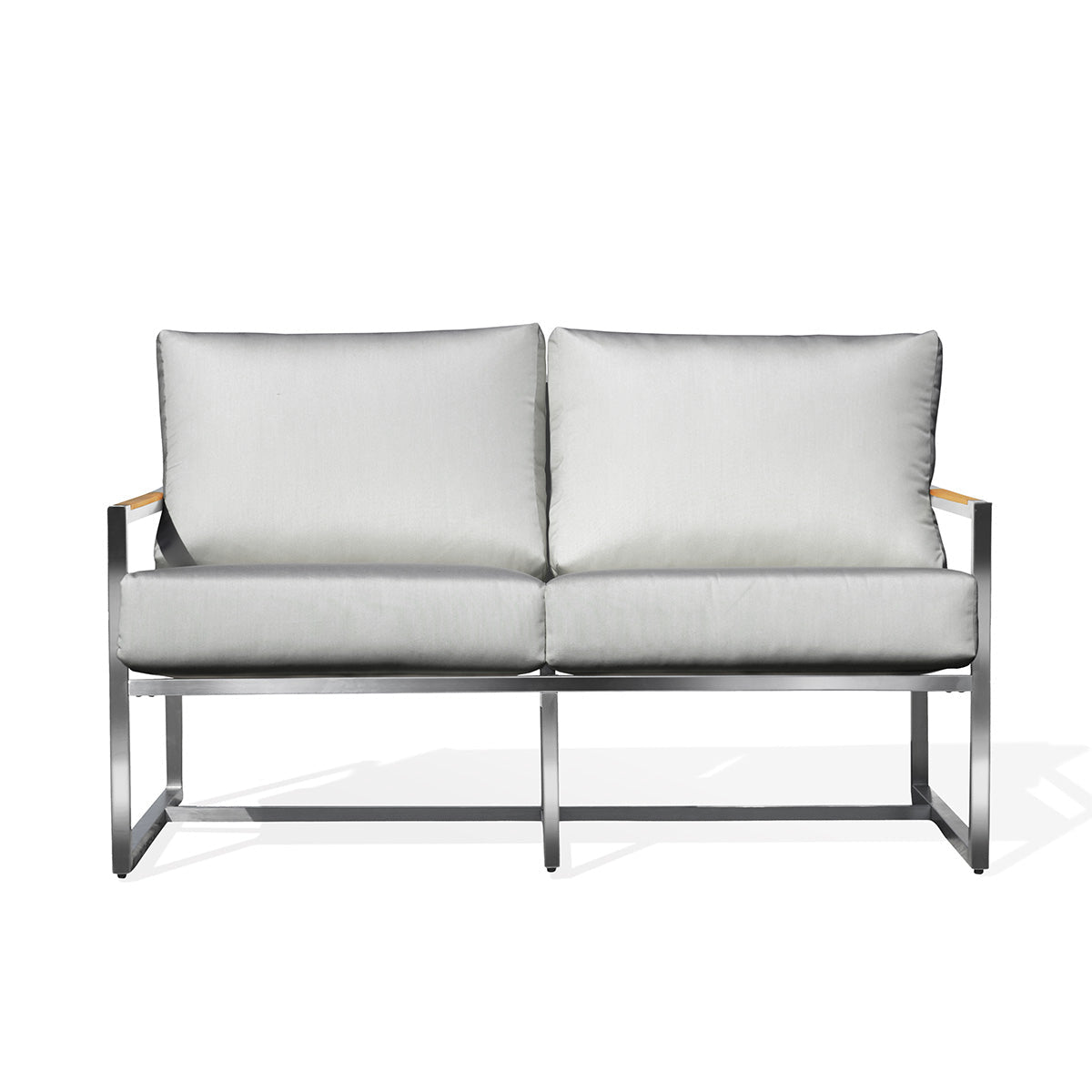 Causeuse en acier inoxydable Acacia avec coussins Sunbrella®