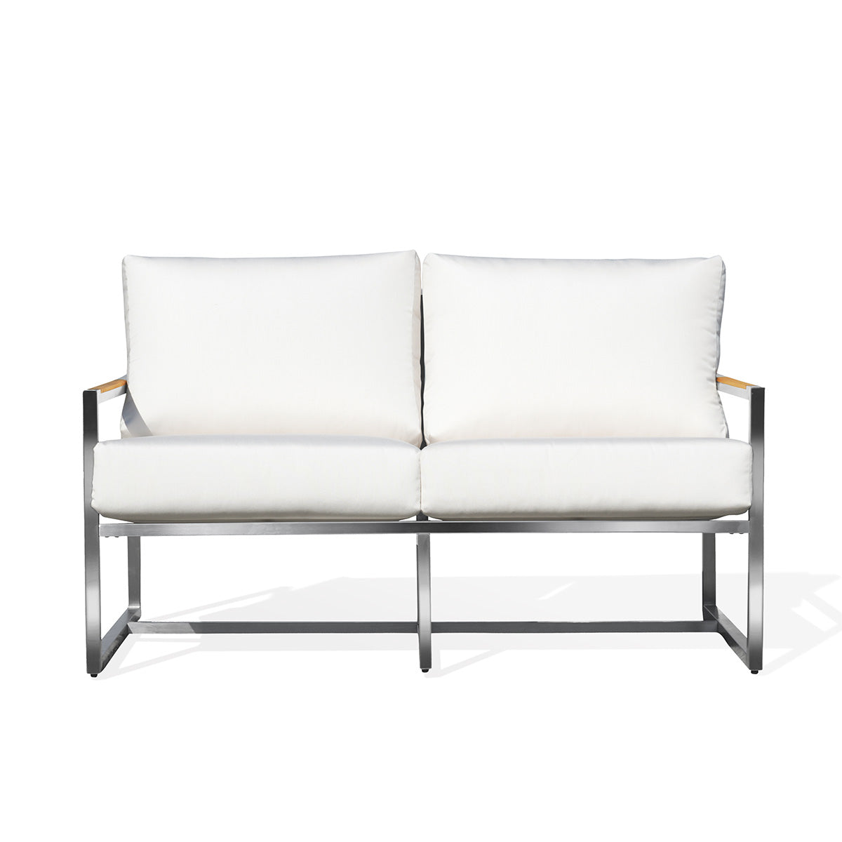 Causeuse en acier inoxydable Acacia avec coussins Sunbrella®
