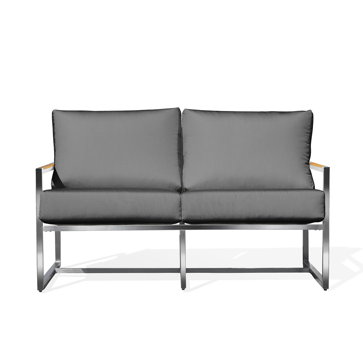 Causeuse en acier inoxydable Acacia avec coussins Sunbrella®