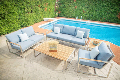 Acacia Stainless Steel Club Chair with Sunbrella® Cushions