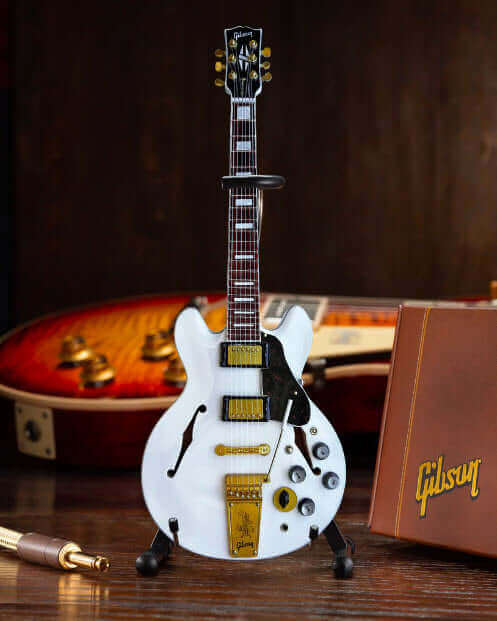 Miniature de guitare Gibson Alpine White ES-355 Signature Alex Lifeson - Sous licence officielle