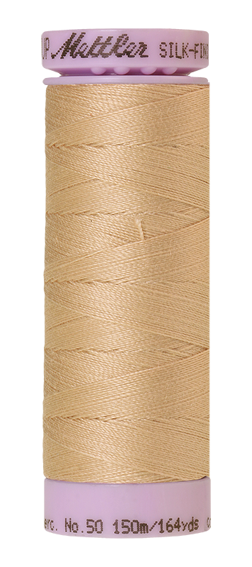 Fil de coton Mettler Silk-finish 50wt, 150m, coloris Paille d'avoine