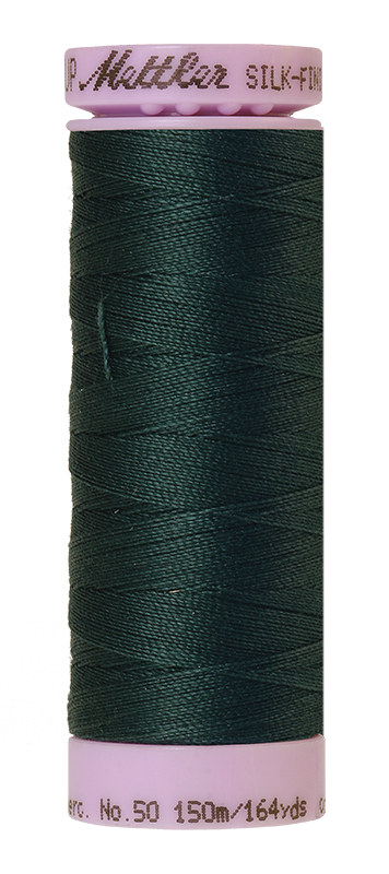 Fil de coton Mettler Silk-finish 50wt, 150m, couleur Myrte des marais
