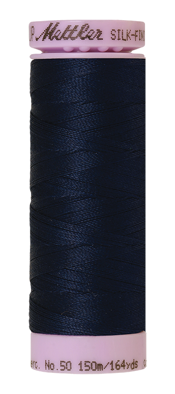 Fil de coton mercerisé Mettler Silk-finish 50wt, 150m, couleur Concord