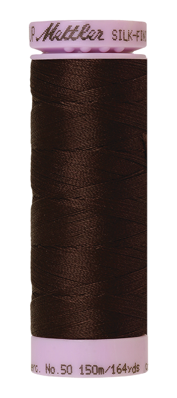 Fil de coton Mettler Silk-finish 50wt, 164 verges/150 m, noir poivre