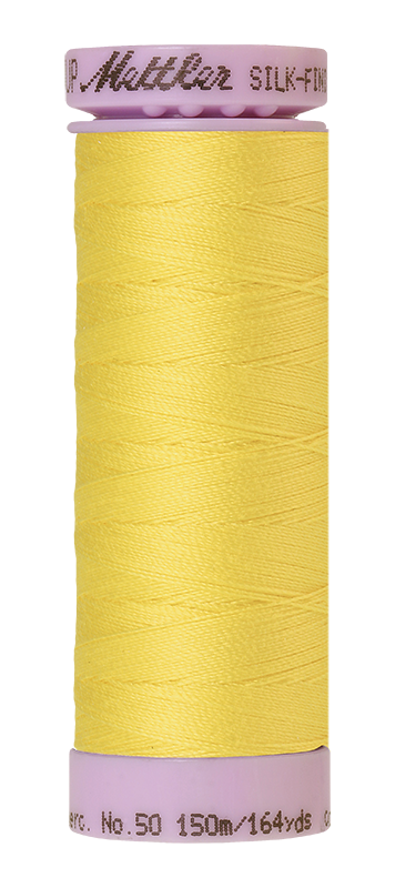 Fil de coton Mettler Silk-finish 50wt, 164 verges/150 m, couleur Lemon Zest