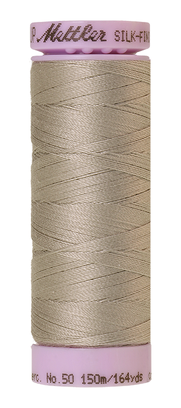 Fil de coton uni Mettler Silk-finish 50wt 150 m (164 verges) Drizzle