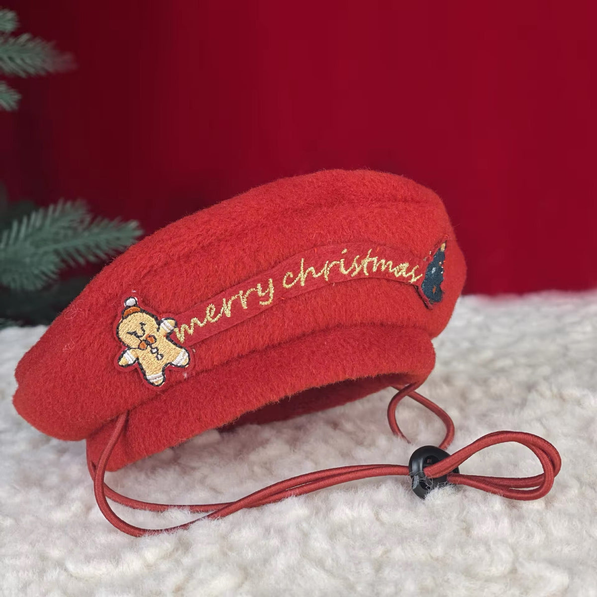 Gingerbread Christmas Dog Sweater – Holiday Knit Winter Outfit for Dogs