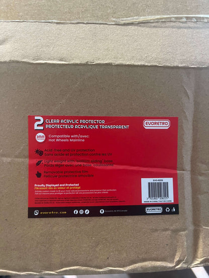 EVORETRO Acrylic Hot Wheels Mainline Protectors - 2 Pack