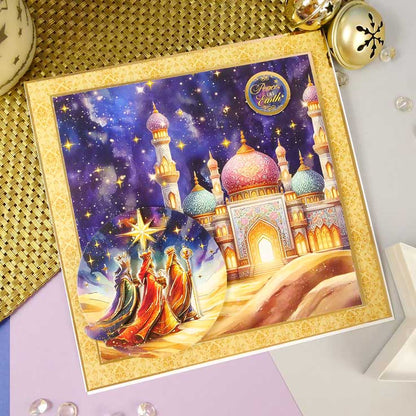 Brilliant Backgrounds - Noël est là Bloc de papier 20x20cm