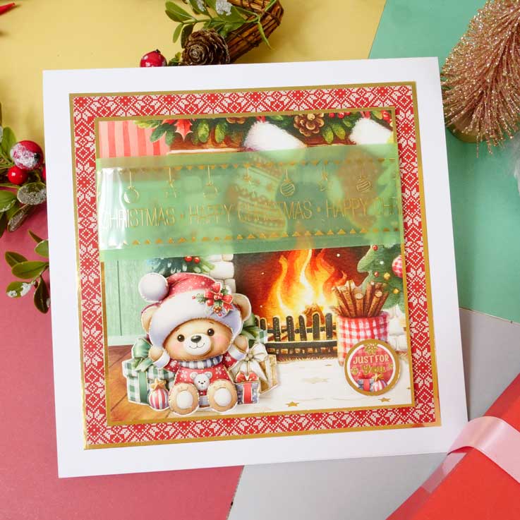 Brilliant Backgrounds - Noël est là Bloc de papier 20x20cm