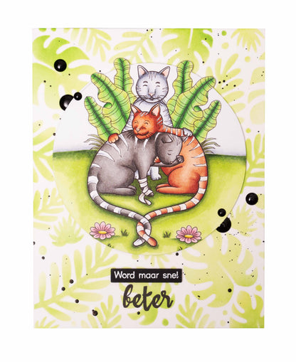 BL Tampon transparent A Cats-Together Par Laurens 89x64x3mm 1 pc n°565