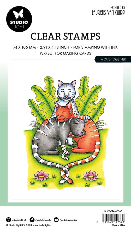 BL Tampon transparent A Cats-Together Par Laurens 89x64x3mm 1 pc n°565