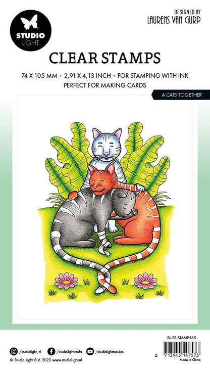 BL Tampon transparent A Cats-Together Par Laurens 89x64x3mm 1 pc n°565
