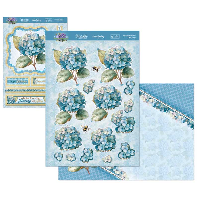 Set Deco-Large "En pleine floraison" - Fleur d'hortensia