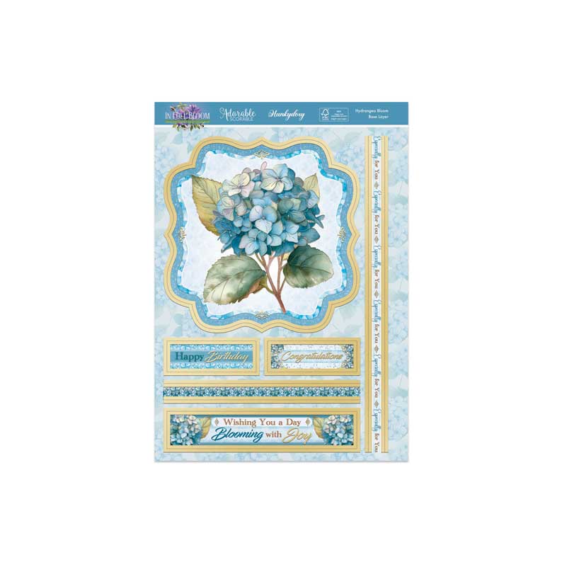Set Deco-Large "En pleine floraison" - Fleur d'hortensia