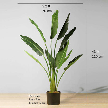 Oiseau de Paradis Artificiel Bohème en Pot 109 cm