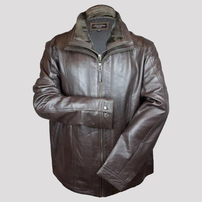 BOL Blouson Bombardier en Cuir d'Agneau Homme