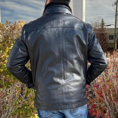 BOL Blouson Bombardier en Cuir d'Agneau Homme
