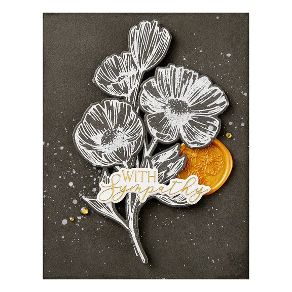 Plaque de presse et matrices Tiges de fleurs de la collection Pressed Posies